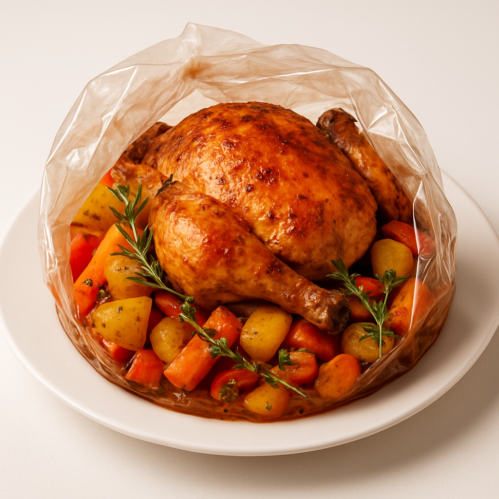 Курица запеченная в рукаве