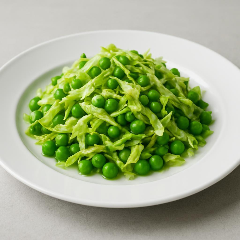 Капуста с зеленым горошком
